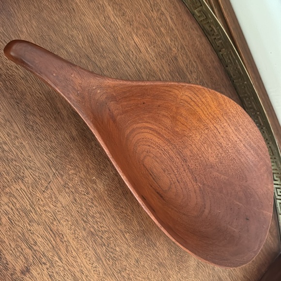 MCM Laur Jensen Denmark Danish teak sculptured bowl dish - Picture 2 of 13